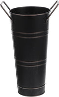 Alipis Metal Umbrella Stand Rack, Umbrella Holder Bin Basket Freestanding Cane Walking Sticks Holder, Arrangement Bucket Tall Floor Vase for Home Office Black