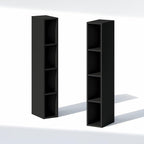 Furinno Fulda 8-Tier Closet Organizers and Storage, Open Shelf, Storage Organizer, 6-Inch Width, for Closet, Bedroom, Blackwood