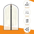 12 Pack Garment Bags 60 * 100cm, 40in PEVA Translucent Garment Covers, Suit Storage Bags, Dress Organizer Bags Used To Protect Shirts, Winter Coats, Jackets