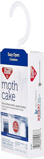 Enoz Moth Cake - 3 Pack (1) Kills Clothes Moths, Carpet Beetles, and Eggs and Larvae