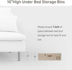 StorageWorks Under Bed Storage Bins, 10'' Underbed Storage Containers with Lid, 77L Clothes Organizer for Bedding, Blankets, Sweaters, Shoes, 2-Pack
