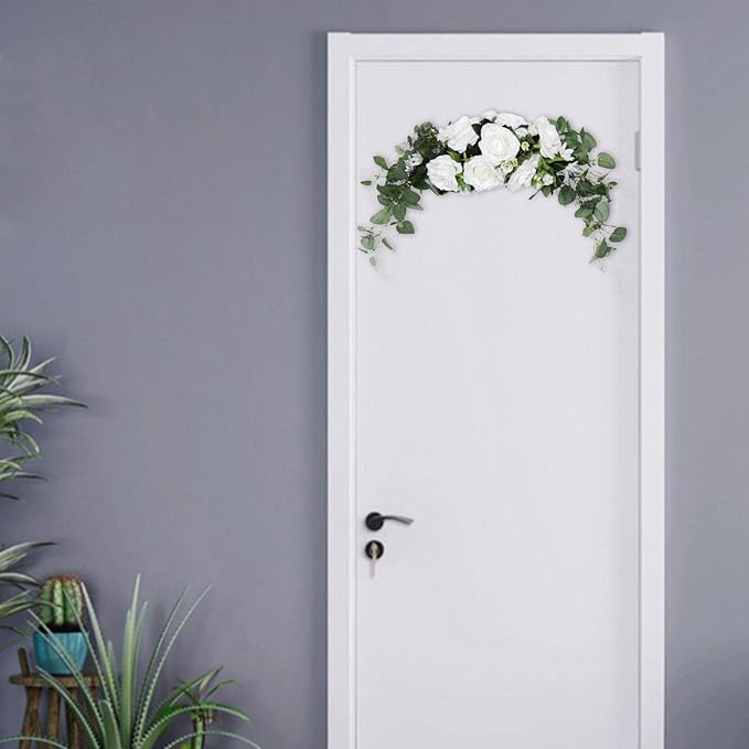 Wedding Arch Swag Artificial Silk Flower Garland Rose Wreath Decorative Floral Arrangement Hanging Wall Festival Event Suitable for