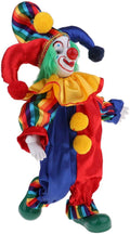 Maxyoung 14 Inch Porcelain Clown Doll Vintage Dolls Figurine, Collectible Figure, Hand Painted Toy, Christmas Halloween Birthday Gift, Movable Joints