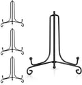 Artliving Plate Stands for Display, 5 Inch Black Iron Easel Plate Display Photo Holder Stand, Displays Picture Frames, Decorative Plates, Tablets and Art (4 pack)