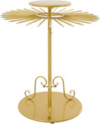 Freestanding Scarf Display Stand Up to 30lbs Capacity, Height Adjustable Scarf Holder Organizer Gold Exquisite Tie Organizer Hanging Rack for Boutique Home Shopping Malls Apartments