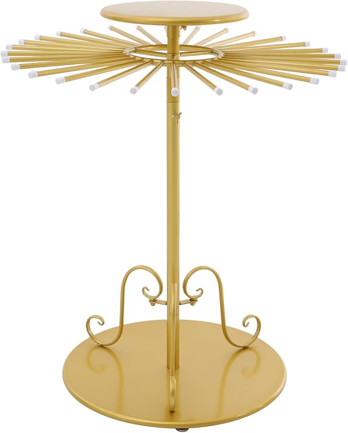 Freestanding Scarf Display Stand Up to 30lbs Capacity, Height Adjustable Scarf Holder Organizer Gold Exquisite Tie Organizer Hanging Rack for Boutique Home Shopping Malls Apartments