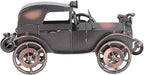 Vintage Car Model Metal Bronze Classic Exquisite Home Decorative Handicraft Ornament, Antique Car Decor for Living Room Office Shelf, Retro Toy Collectible Gift