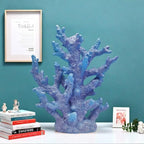 Etlemonde Beach Coastal Decor Coral Reef Home Decor Coral Statue Sculpture Home,Desk,Bathroom,Desktop Shelf Statue,Marine Themed Gifts (Gradual Blue Coral)