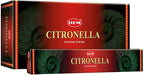 HEM Citronella Jumbo Incense Sticks – 16 Inch Long | Set of 6 Hexagon Boxes (10 Sticks Each, 60 Total) | Fresh Citrus Aroma for Outdoor Use, Relaxing Home Fragrance