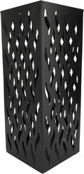 Metal Umbrella Holder, Hollow Out Design rectangular Umbrella Rack Stand, Entryway Umbrella Stand Rectangular Canes Walking Stick Storage Bin for Home Office Decor (Black)