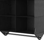 ClosetMaid 4-Shelf Fabric Hanging Closet Organizer with Garment Rod for Shirts, Sweaters, Pants, Hats, Shoes, Purses with Charcoal Black Finish