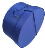 Sarah's Hat Boxes Classic Royal Hat Box – 18.5" x 9.5" (Dia. x Ht.) Handmade in USA – Odorless Non-Toxic Adhesive, Cording Handle – Premium Storage for Hats & Accessories