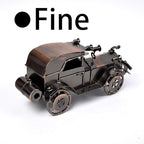Metal Antique Vintage Car Model Handcrafted，Vintage Car Model Old Vintage Car Model Car Sculpture Antique Classic Car Ornament for Car Arts Craft Office Home Desktop Decoration Hobbies (Bronze 2)