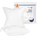Continental Bedding | 50/50 Down and Feather Blend Throw Pillow Insert | 100% Cotton 250TC Shell | Medium Loft Decorative Cushion | 20x20 | 2 Pack