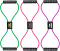 Figure 8 Resistance Bands with Handles for Women Men, Exercise Bands for Back, 8 Shaped Resistance Bands for Arms, Shoulder, Leg Stretching, Physical Therapy, Yoga, Pilates, Home Gym Workout Equipment
