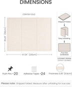Fluxynara Large Bulletin Board, 47.2" x 35.4" Cork Board Alternative with 24 Safe Removable Adhesive Tabs, Foldable Felt Pin Board for Home Office, Classroom, Bedroom,Entryway for Walls—Oatmeal