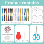 INFUNLY 15PCS DIY Small Dream Catcher Kits for Beginners Handmade Dreamcatcher Kit for Starters DIY Mini Hanging Ornament Making Kit for Bedroom Car Mirror Keychain Bag Bohemian Decoration Craft Gift