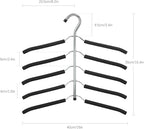 DOIOWN Blouse & Shirt Hangers - Non Slip Space Saving Stainless Steel Closet Organizer (2 Pack)
