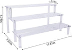 Acrylic Display Risers,Clear Risers Perfume Organizer Stand, 3 Tiered Cupcake Shelf Stand Holder,11.8 Inch,DIY