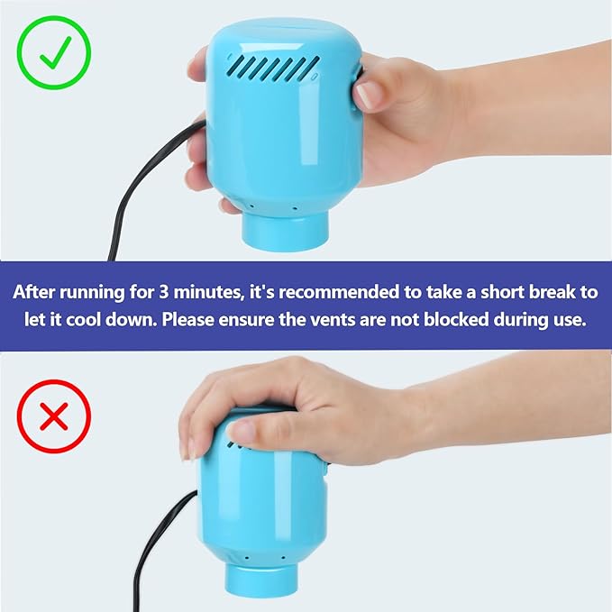 Electric Air Pump for Vacuum Storage Bags, Portable Travel Vacuum Pump Compressing Clothing Vacuum Seal Pump for Various Vacuum Seal Bags Blue(Storage Bag Not Included)
