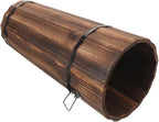 MAGICLULU Handmade Carbonized Wood Stand Modern Umbrella Stand Storage Tube for Umbrellas Walking Sticks and Decorative Fans Indoor Outdoor
