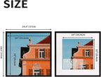 Rempry 14x14 Picture Frame, Display Pictures 10x10 with Mat or 14x14 Without Mat, Wall Hanging or Tabletop Photo Frame with Shatter Resistant Plexiglass, Black, 1 Pack