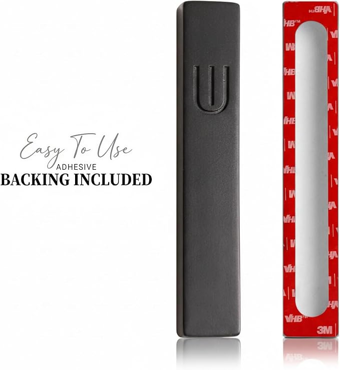 SURI Mezuzah for Door with Scroll – 9 Inch Modern Mezuzah Case with Non Kosher Scroll Included, Fits up to 8” Scroll, Easy Adhesive Installation, Gift Box Included