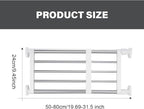 Geetery 4 Pcs Closet Tension Shelf Rod Metal Expandable Shelf Organizer Adjustable Closet Shelves Rack DIY Dividers Separators for Cabinet Storage Locker Clothes(19.69–31.5 Inch)