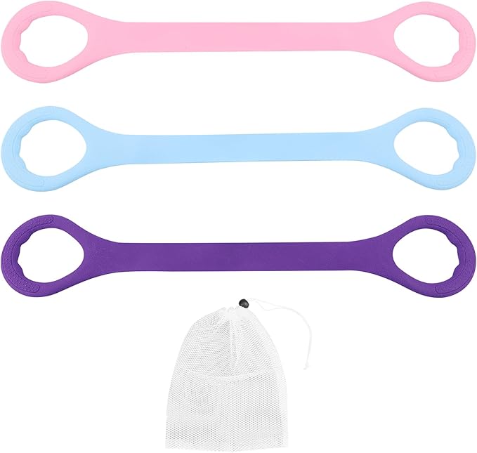 Figure 8 Fitness Resistance Band, 3pcs Arm Back Shoulder Exercise Bands Training Elastic Ropes for Working Out, Exercise Equipment for Physical Therapy,Yoga,Pilates, Stretching