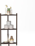 Wisuce Corner Shelf Stand - 3 Tier Bamboo Small Corner Bookshelf, Brown (Color Issue Fixed), for Office Kitchen Bedroom Plant Stand Living Room Decor Small Space