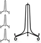 Artliving Plate Stands for Display, 12 Inch Black Iron Easel Plate Display Photo Holder Stand, Displays Picture Frames, Decorative Plates, Tablets and Art (4 pack)