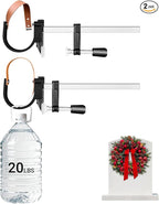 2-Pack Headstone Wreath Hanger,Cemetery Wreath Holder for 3-8 inch Tombstones,Sturdy Steel with Locking Buckle,Easily Holds 20 lbs,Grave Marker Decor for Mother's Day,Memorial Day,Never Blown Away