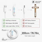 MoSavris Crucifix Wall Cross with Jesus with LED Light Handmade Wood Cross Wall Decor 13 Inch Catholic Wooden Cross for Faith & Blessing Wall or Home Decor Faith Gift for your Acquaintances