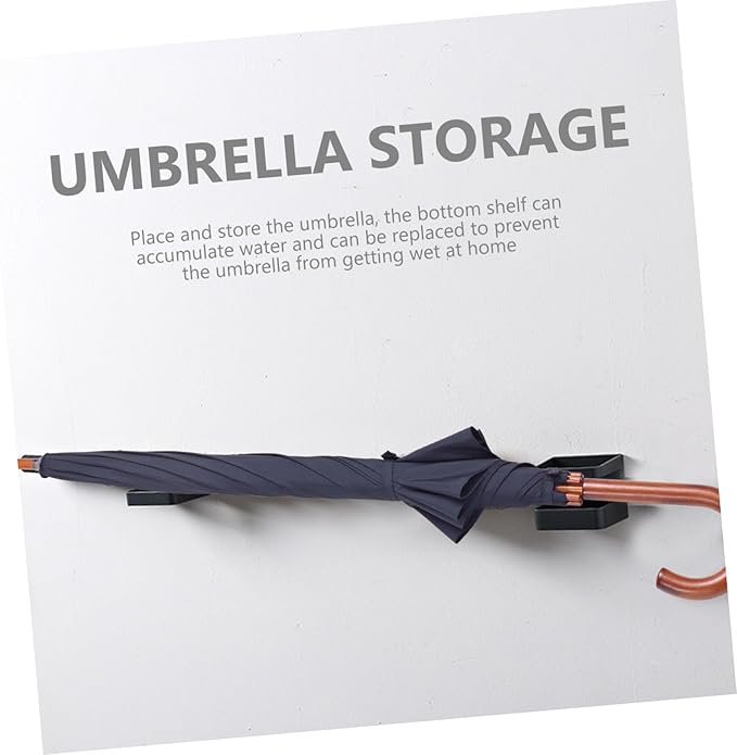 Cabilock Indoor Wall Mount Umbrella Holder Pp Material Self-adhesive Easy Install Water Collection Platform