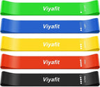 Resistance Band, Exercise Loop Bands for Yoga, Pilates, Fitness and Working Out, Set of 5 Stretch Bands with Carrying Bag