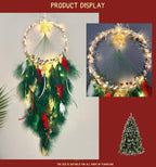 Christmas Star Dream Catcher Handmade Christmas Dreamcatcher Hanging Decoration Home Wall Decoration Craft Ornament