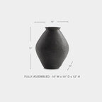 Signature Design by Ashley Hannela 12" Modern Distressed Polyresin Vase, Antique Brown