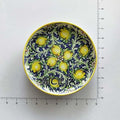 Sicilian Decorative Ceramic Plate with Lemon Design, Hand-Painted, 9 inch Diameter