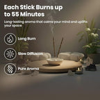 Tulasi Sandalwood Incense Sticks - 48 Natural Scent Sticks | with Real Herbs | Long-Lasting 55-Minute Burn | Natural Essential Oils | Perfect for Meditation, Yoga & Removing Negative Energy