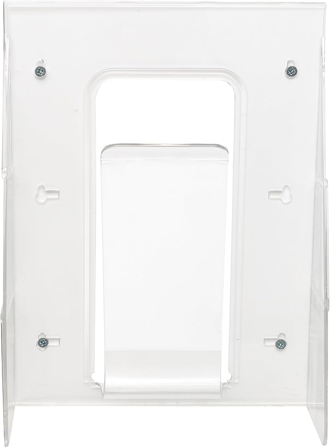 Deflecto Stand-Tall Wall Magazine Holder, Wall Mount Display, Break-Resistant Pocket, Clear, 9-1/8"W x 11-3/4"H x 2-3/4"D (55501)