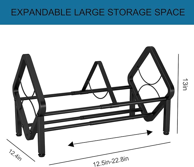 Vinyl Record Storage,80-100 LP Scalable Vinyl Record Holder,Retro Style Organizer,Metal Album Storage Rack for Magazine,Files,Book,Albums & Office Storage(Black)
