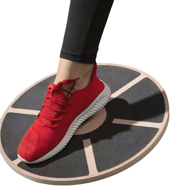 Wobble Board,360 Degree Rotation Balance Board Adults | Non-slip Wood Trainer for Enhances Stability Training Fitness Ankle Calf Waist Full Body Exercises Planks
