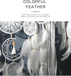 5 Pack Bohemian Ornaments,Dreamcatcher Gift Boho Native American Decor, Handmade Dreamcatcher for Girls, Boys, Adults, Kids Room,Witchy Gifts (Flower Coloer)