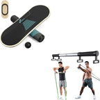 Sportneer Balance Board - 7 Modes Surf Balance Board Trainer with Adjustable Stoppers with Resistance Band Bar, Sportneer Detachable Workout Exercise Bar Handles for All Kinds Resistance Bands