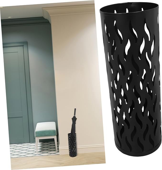 Sosoport Metal Round Umbrella Stand Rack Stylish Umbrella Holder for Indoor Outdoor Use Elegant Design for Entryway Living Room Patio Office Versatile Umbrella Storage