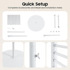 Freestanding Spiral Scarf Rack Stand, Metal Scarf Display Holder with Heavy Base, Scarf Organizer for Closet, for Clothing Store, Apartments, Locker Rooms