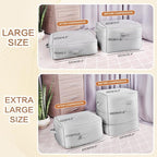 Space saver bag,for quilts, duvets or other fluffy clothing.Measures 21"L x 16.5"W x 21.2"H when unfolded and 21"L x 16.5"W x 10"H when compressed.Light Gray.