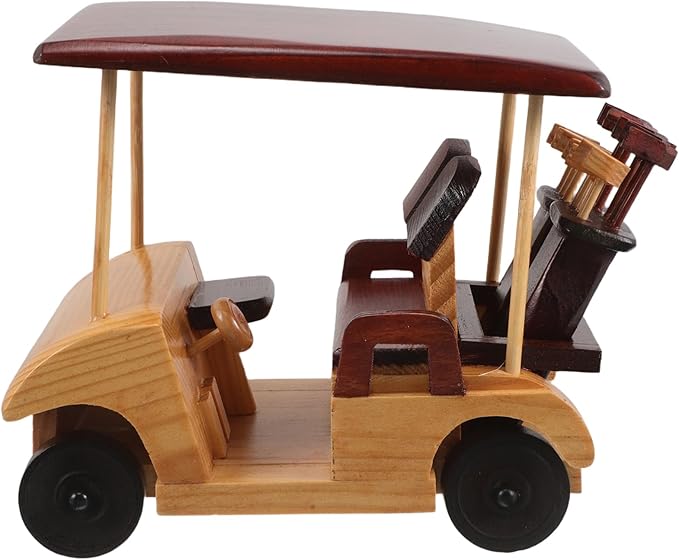VICASKY Wooden Car Figurine Handmade Retro Vehicle Sculpture for Home Decor Unique Vintage Ornament for Auto Enthusiasts and Collectors Artisan Crafted Wooden Vehicle Collectible
