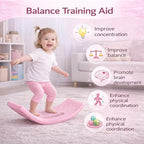 Rocker Board Balancing Training,Balance Board, Plastic Balance Seesaw Board with Elastic Ball, Improves Motor Skills and Build Core Strength, for Kids Toddlers Teens Balance Training, Balance boa