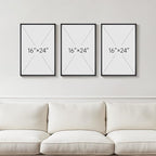 Framed Black and Beige Abstract Wall Art, 3 Piece Modern Canvas Prints Paintings Artwork for Walls, Minimalist Abstract Line Pictures for Living Room Dining Room Bedroom Office Wall Decor 16x24 In